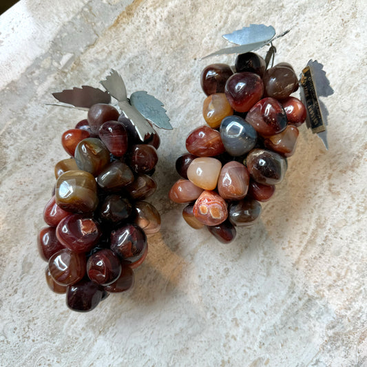 Mid Century Bunch of Carnelian Quartz Grapes/item