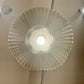 Vintage White Ruffle Murano Glass Pendant Chandelier