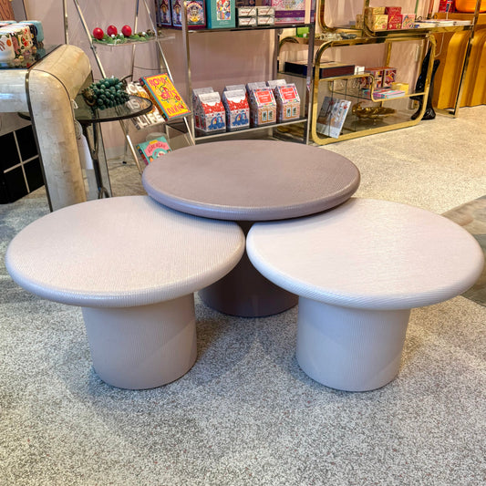 Set of 3 Vintage Nesting Mushroom Tables