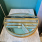 Vintage Gold Plated Art Deco Style Glass Vanity Box