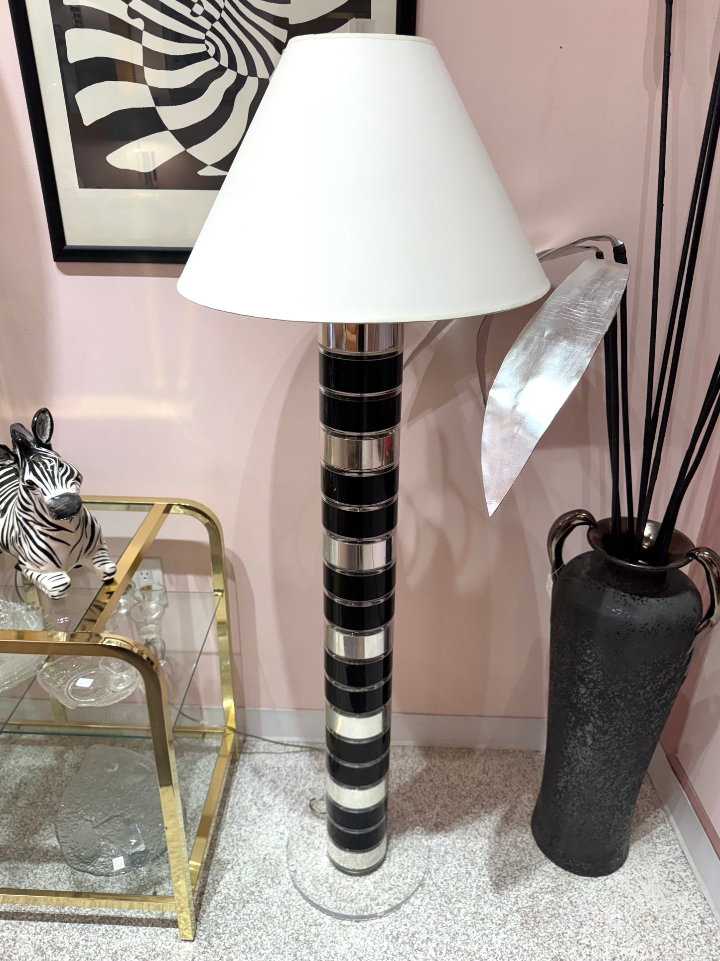 Vintage Stacked Lucite Floor Lamp by Optique