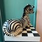 Vintage Ceramic Zebra Statue