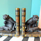 Pair of Vintage Ceramic Monkey Bookends