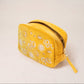 Mustard Yellow Velvet Alchemy Makeup Bag by Elizabeth Scarlett London