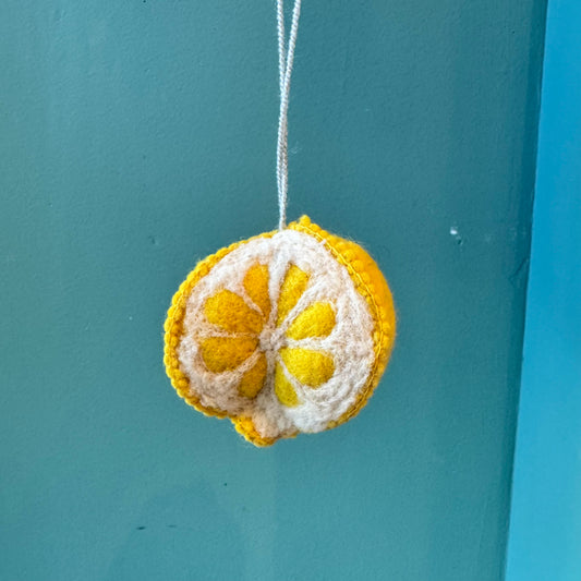 Lemon Felt Ornament