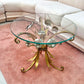 Vintage Italian Gold Gilt Floral Bouquet Wheat Sheaf Side Table