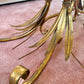 Vintage Italian Gold Gilt Floral Bouquet Wheat Sheaf Coffee Table