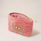 Pink Celestial Eye Coin Purse by Elizabeth Scarlett London