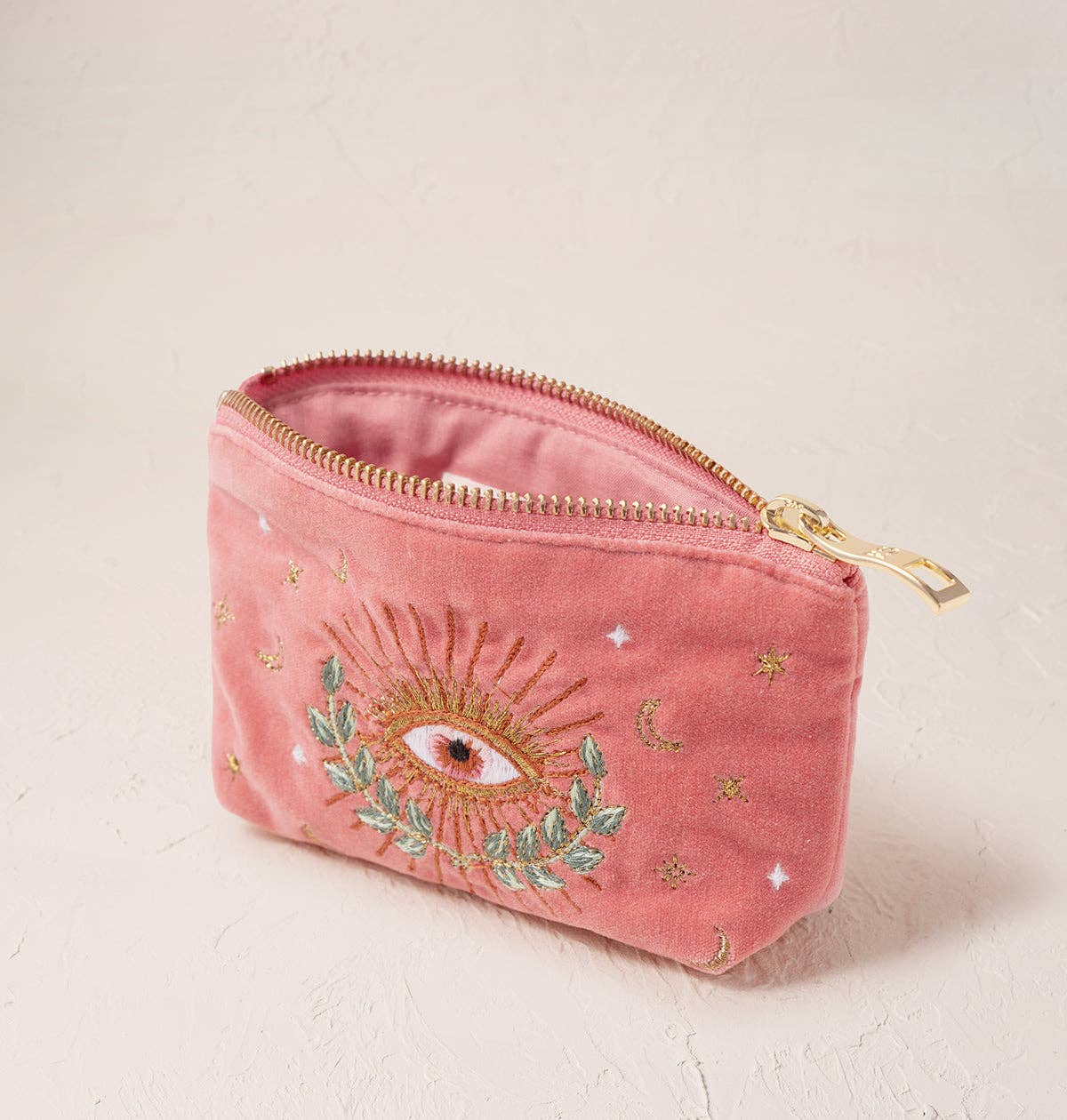 Pink Celestial Eye Coin Purse by Elizabeth Scarlett London