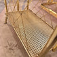 Vintage Hollywood Regency Style Brass Tone Magazine Rack