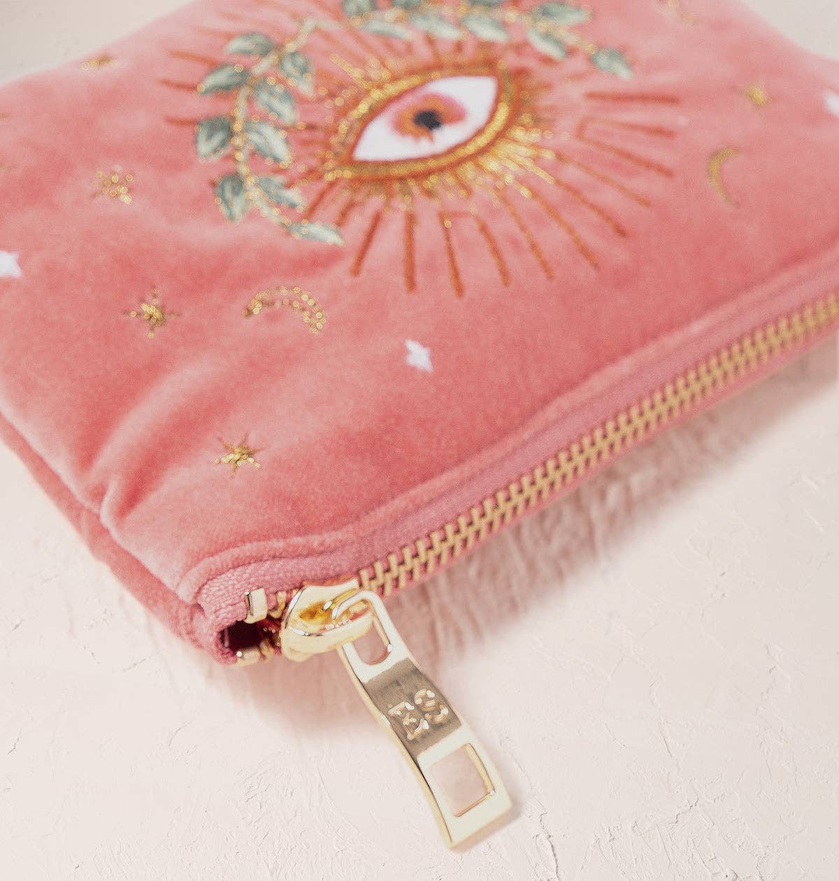 Pink Celestial Eye Coin Purse by Elizabeth Scarlett London