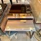 Vintage Brass and Smoked Mirrored Glass Nesting Tables