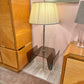 Vintage Mid Century Smoked Lucite Magazine Rack Table and Floor Lamp