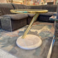 Vintage Brass and Lacquer Asymmetrical Side Table by Casprini