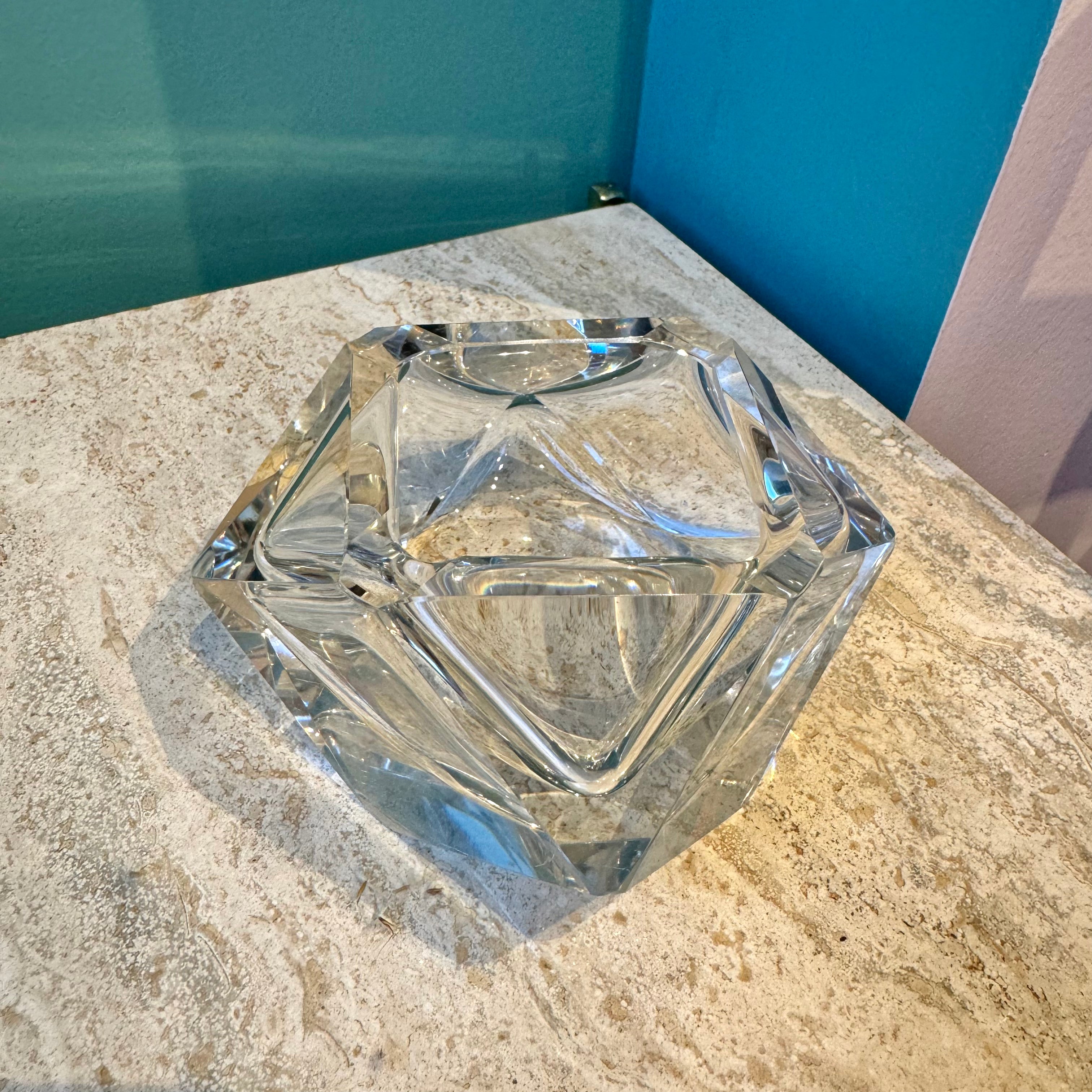 Faceted Crystal Ashtray