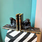 Pair of Vintage Ceramic Monkey Bookends