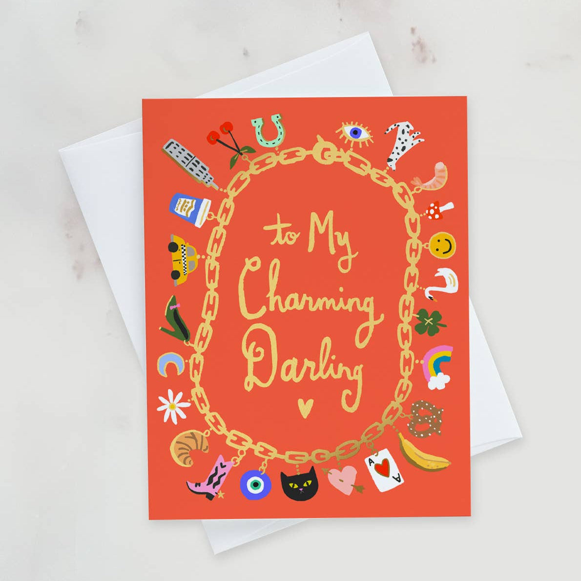 Charming Darling Valentine Love Greeting Card