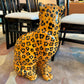 Vintage Ceramic Leopard Statue (as is)