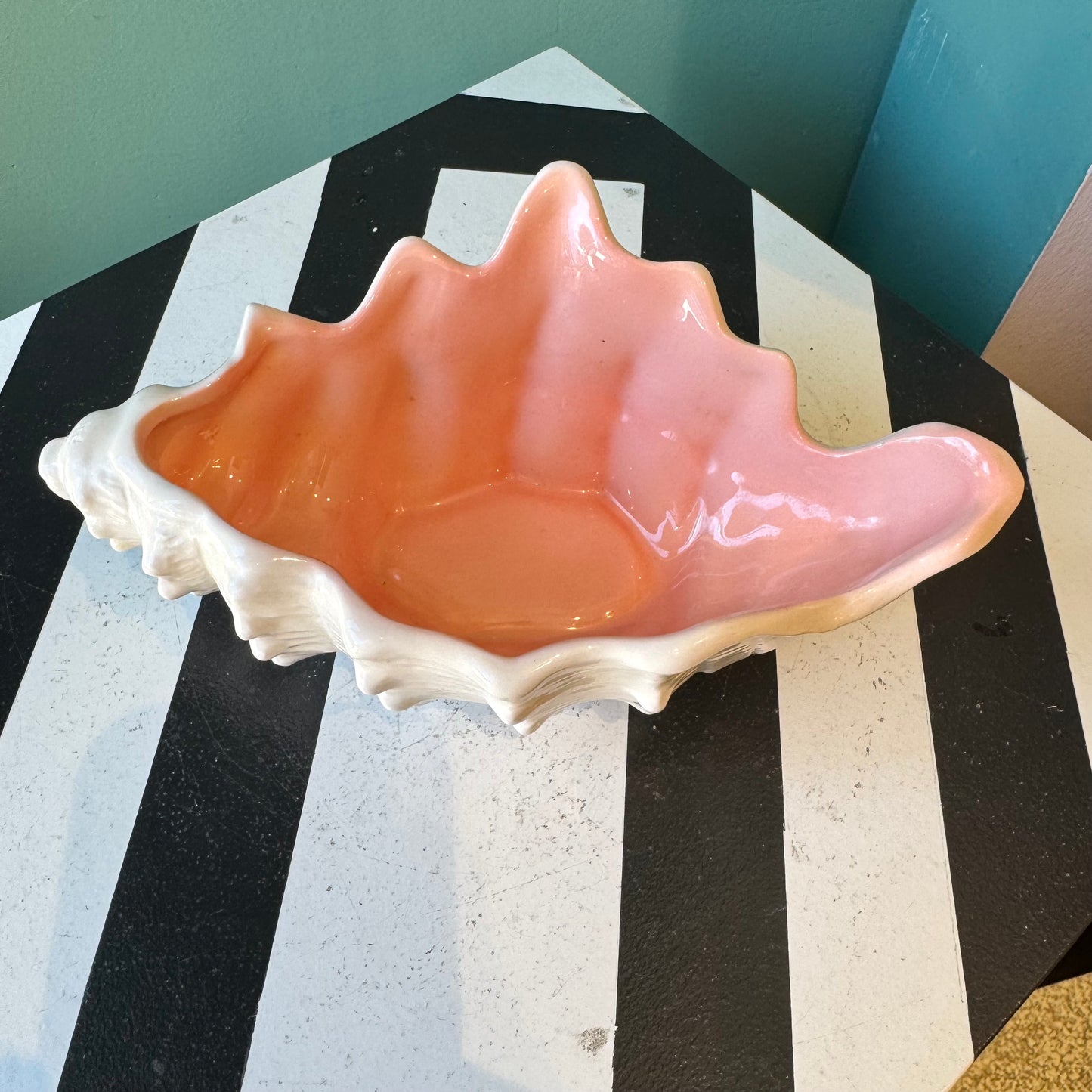 Vintage Fitz and Floyd Ceramic Shell Catchall Bowl