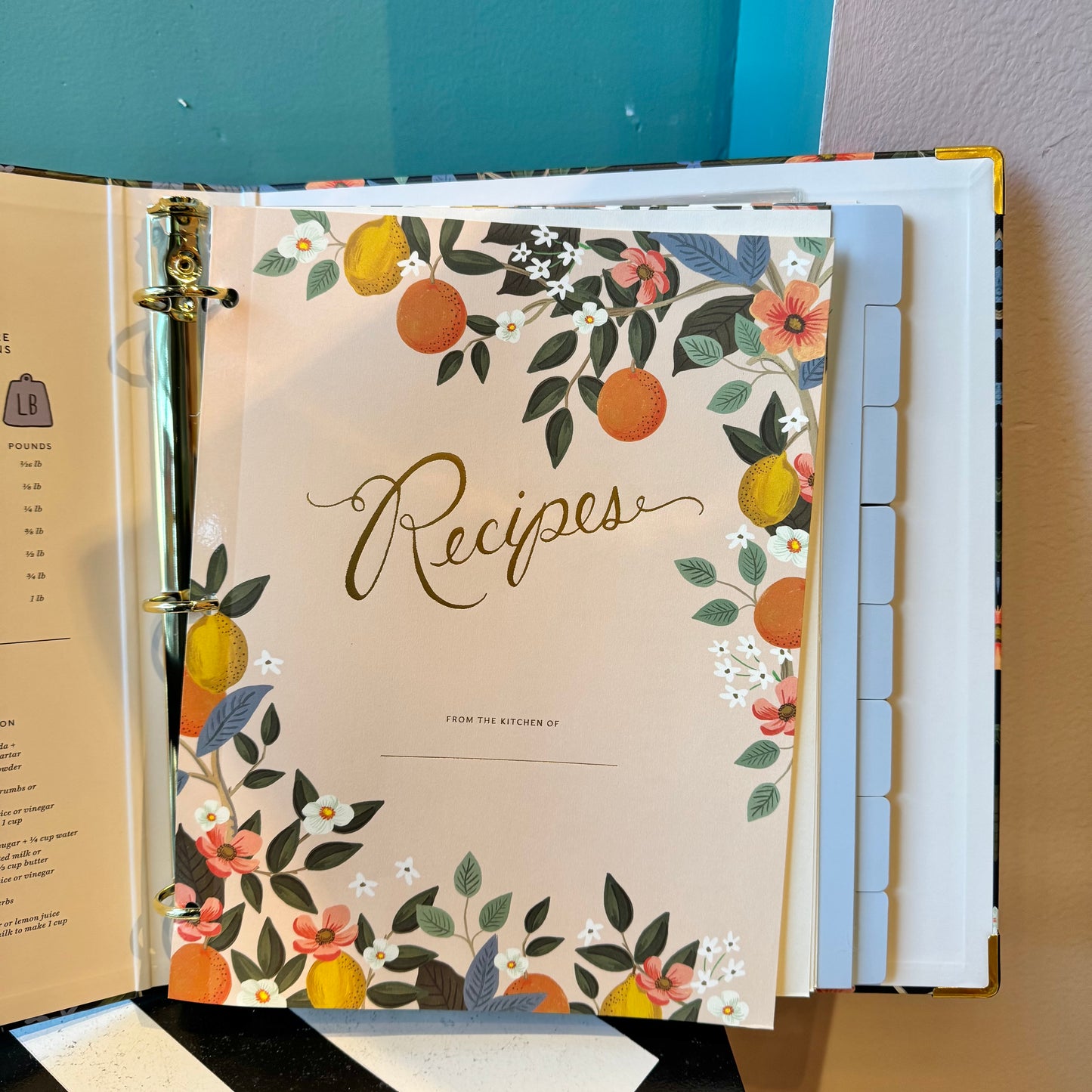 Citrus Grove Recipe Binder