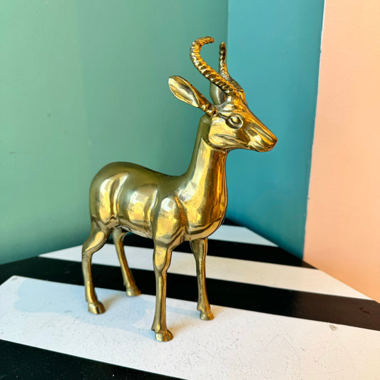 Vintage Brass Gazelle Figurine