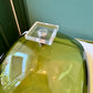 Mid Century Green and White Lucite 2 Compartment Server