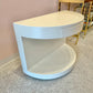 Vintage Cream Half Circle Side Table