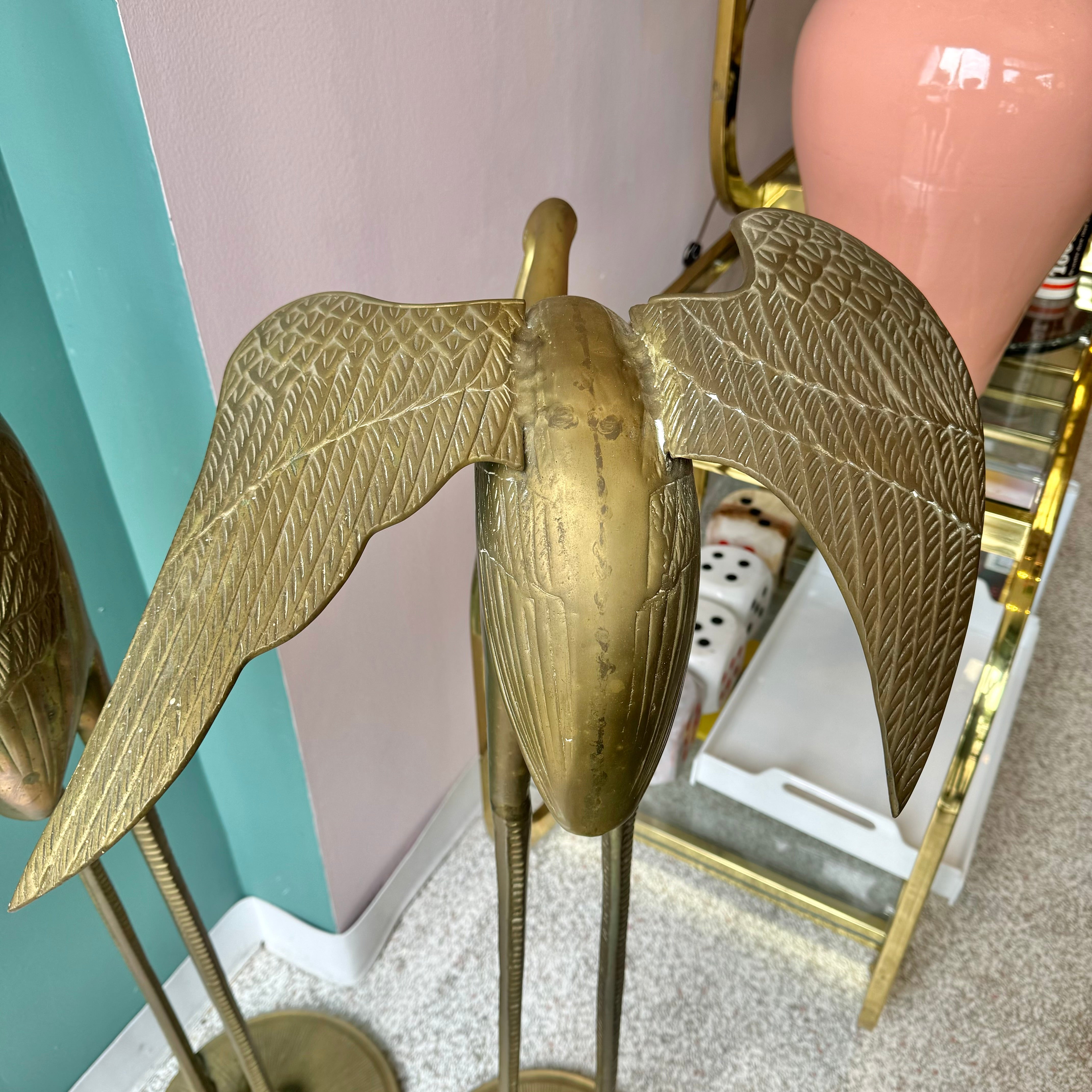 Brass outlet Crane bird | XXL | Vintage 60's