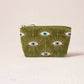 Mystical Eye Fern Green Velvet Coin Purse by Elizabeth Scarlett London