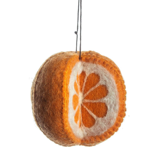 Orange Felt Ornament