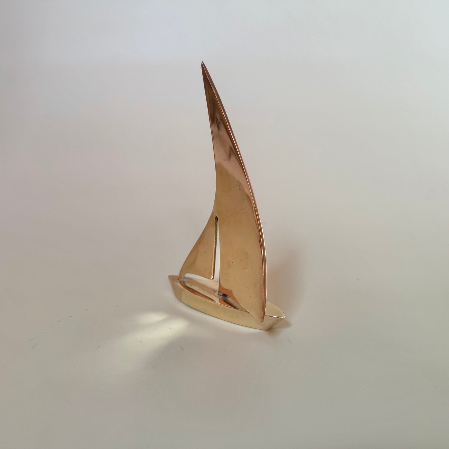 Vintage Small Brass Sailboat