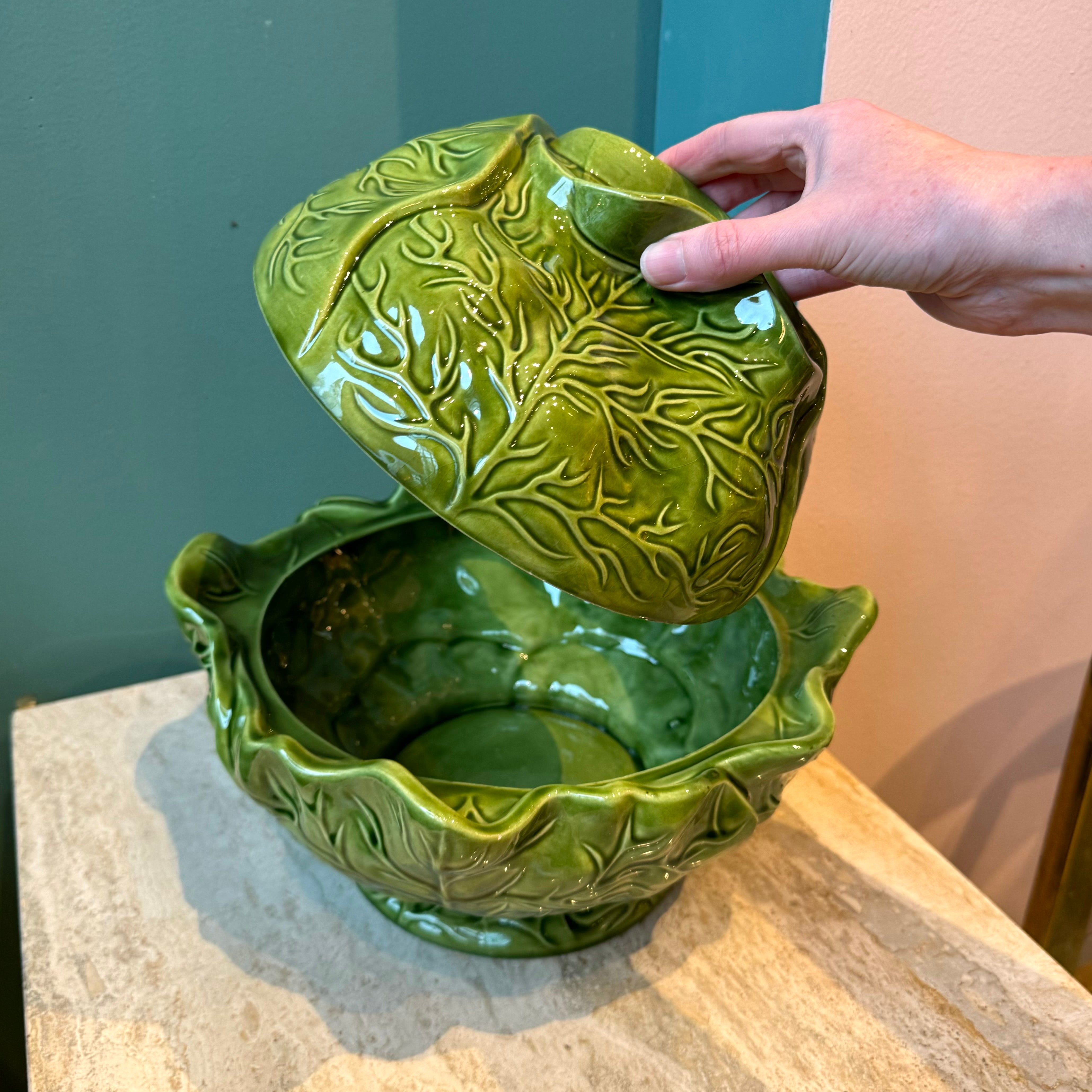 JERMENE Adorable selling cabbage tureen, vintage