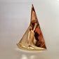 Vintage Brass Sailboat Statue