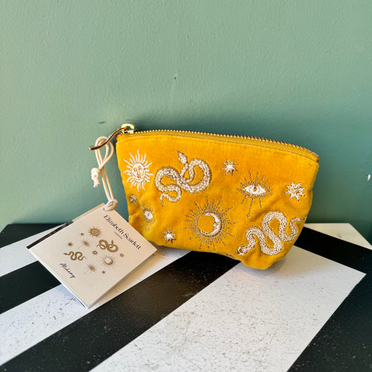 Alchemy Yellow Velvet Coin Purse by Elizabeth Scarlett London