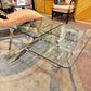 Large Vintage 3 Tier Glass and Chrome Coffee Table