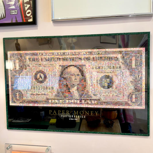 Framed Vintage ‘Paper Money’ PhotoMosaic by Robert Silvers