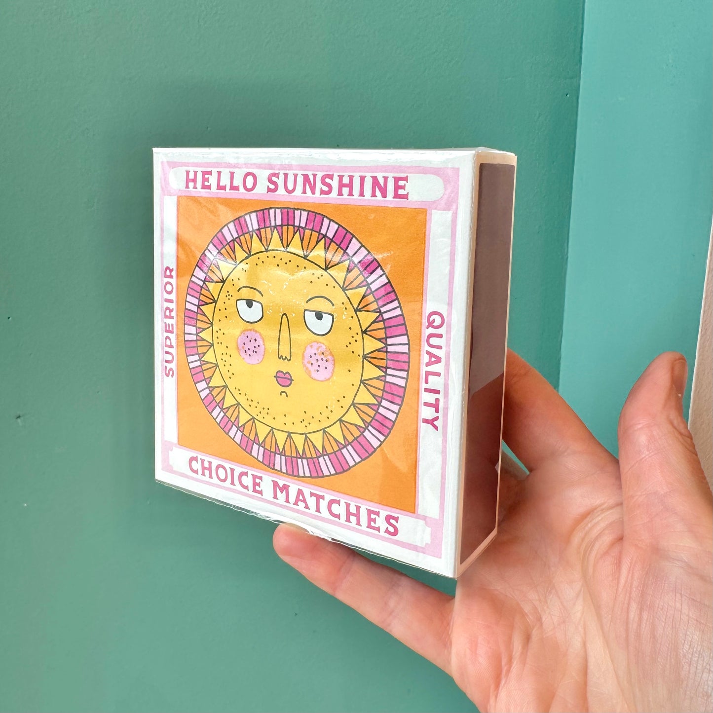 Hello Sunshine Large Square Matchbox