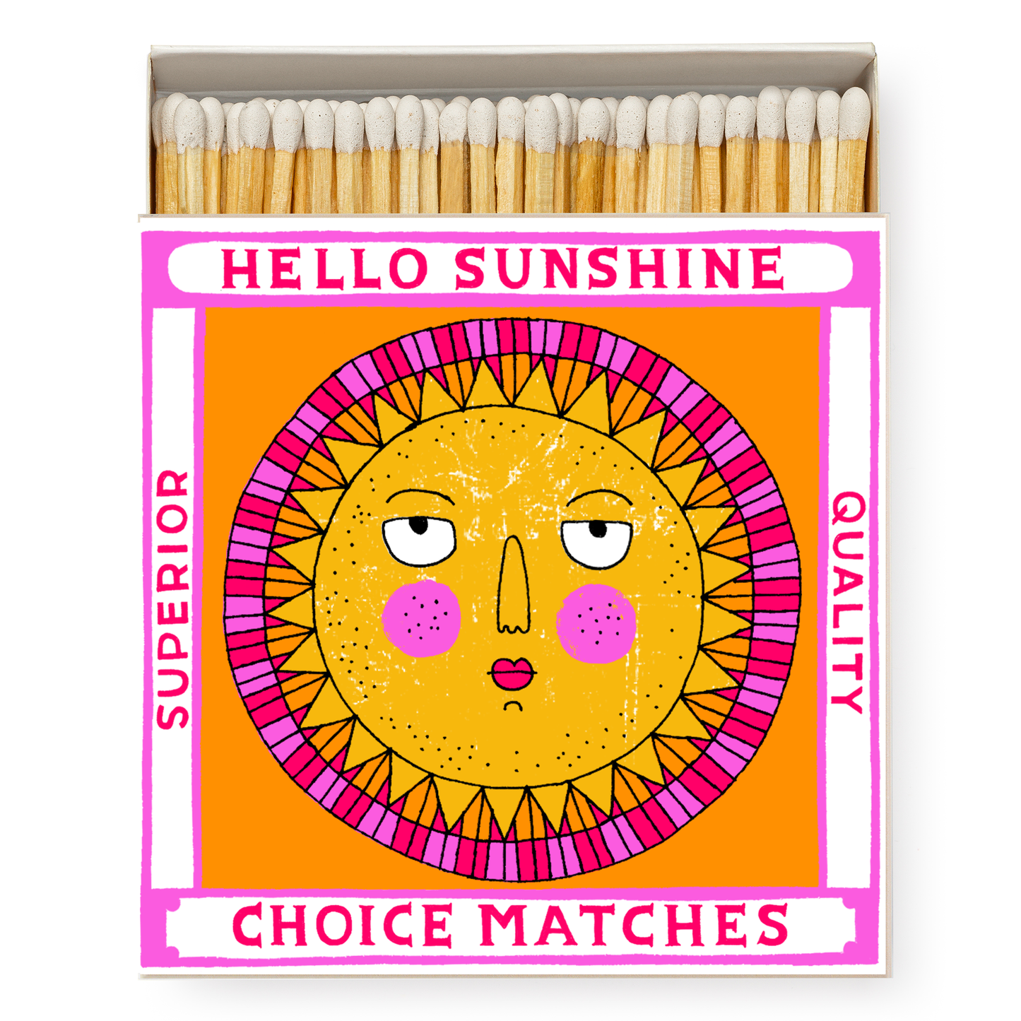 Hello Sunshine Large Square Matchbox