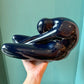 Vintage Jaru Dark Navy Ceramic Stretching Figure Statue