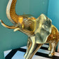 Large Vintage Brass Elephant Statue