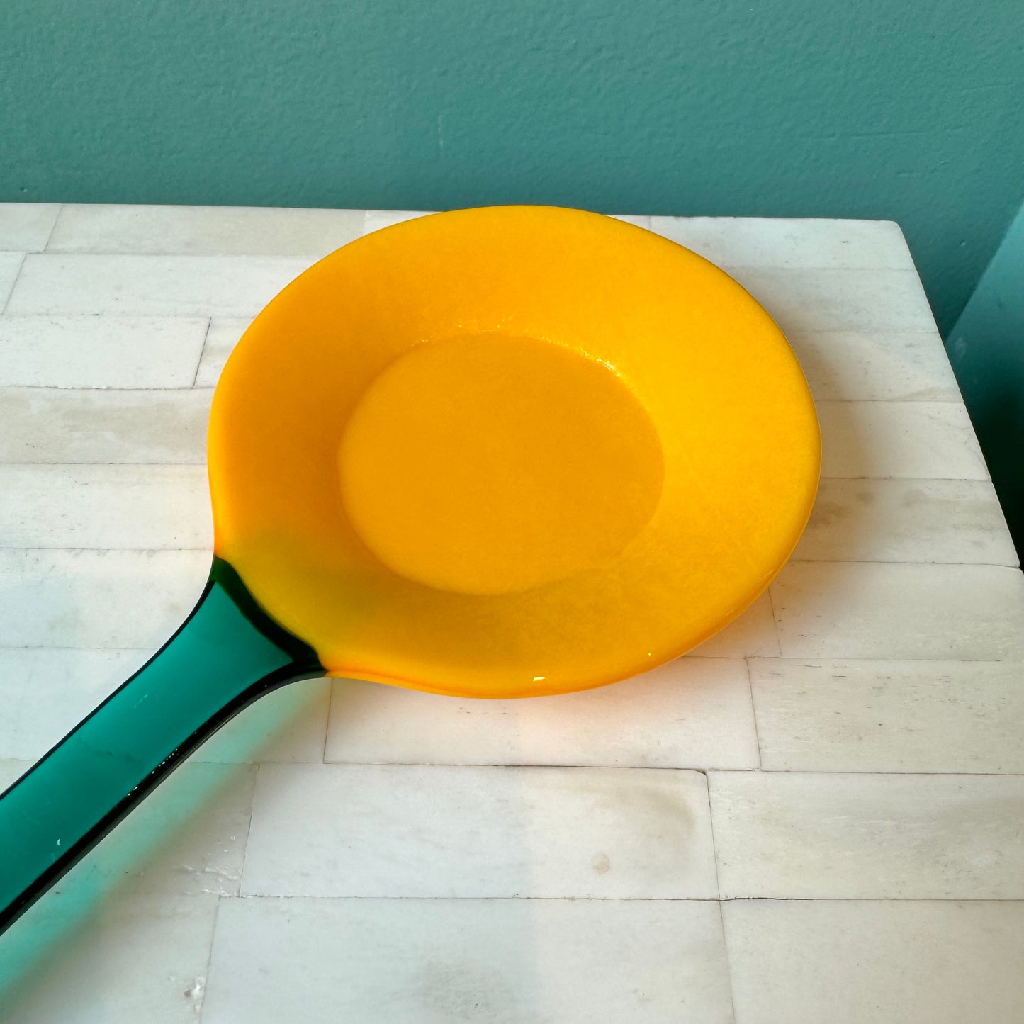 Color Block Serving Spoon: Yellow / Teal / White