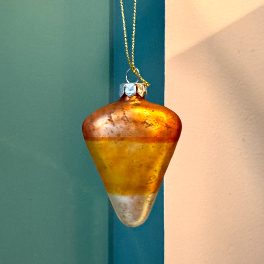 Glass Candy Corn Ornament