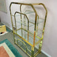 1980's Brass and Glass Etagere by DIA