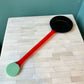 Glass Color Block Serving Spoon: Onyx / Flame / Mint