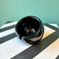 Mid Century Black Glass Orb Ashtray