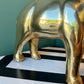 Large Vintage Brass Elephant Statue