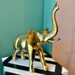 Large Vintage Brass Elephant Statue