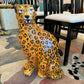 Vintage Ceramic Leopard Statue (as is)