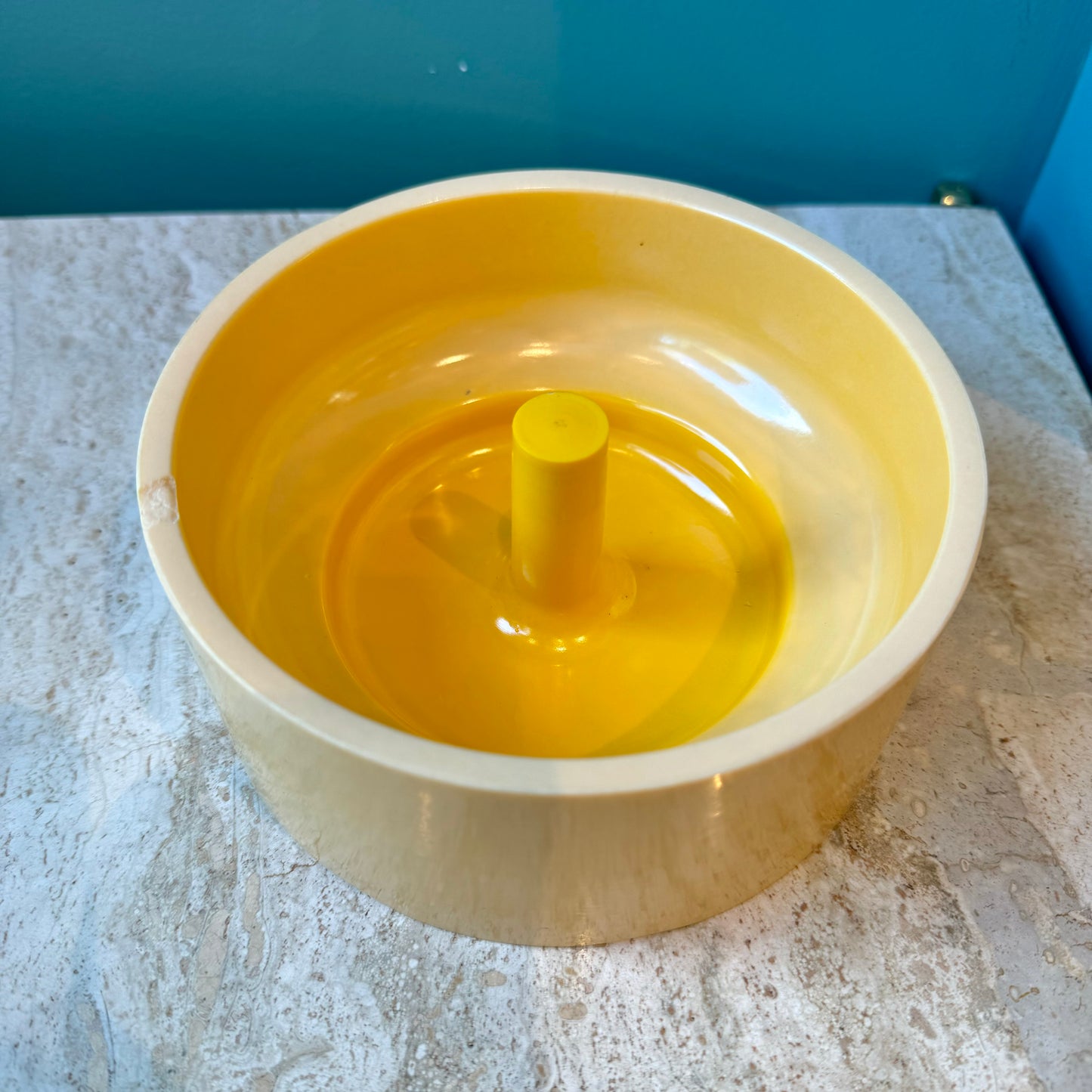 Vintage Yellow Melamine Ashtray