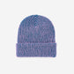 Rib Knit Beanie: Teal Lilac